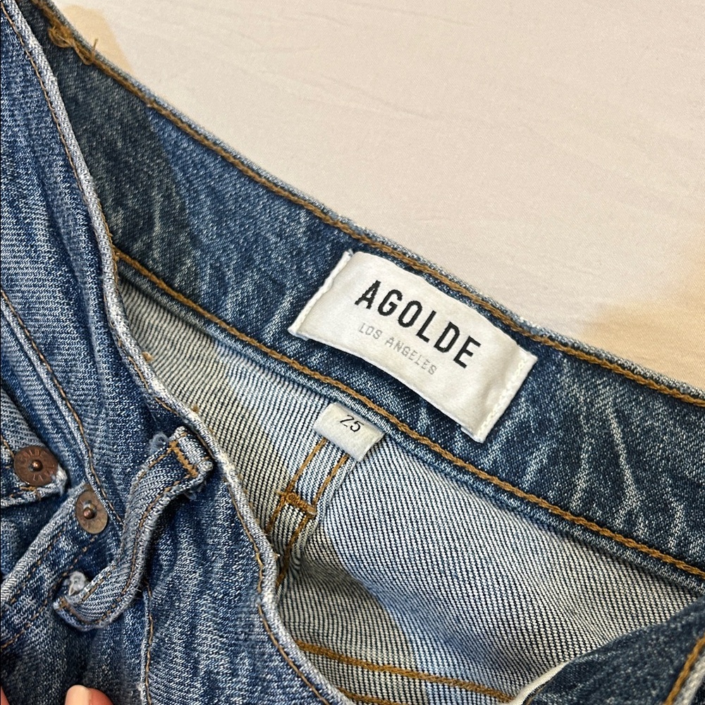 Agolde Riley High Rise Straight Jeans - Picture 4 of 6